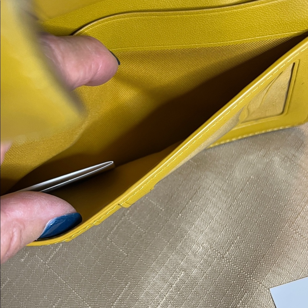 Coach Vibrant Yellow Mustard Leather Wallet - Picture 8 of 9